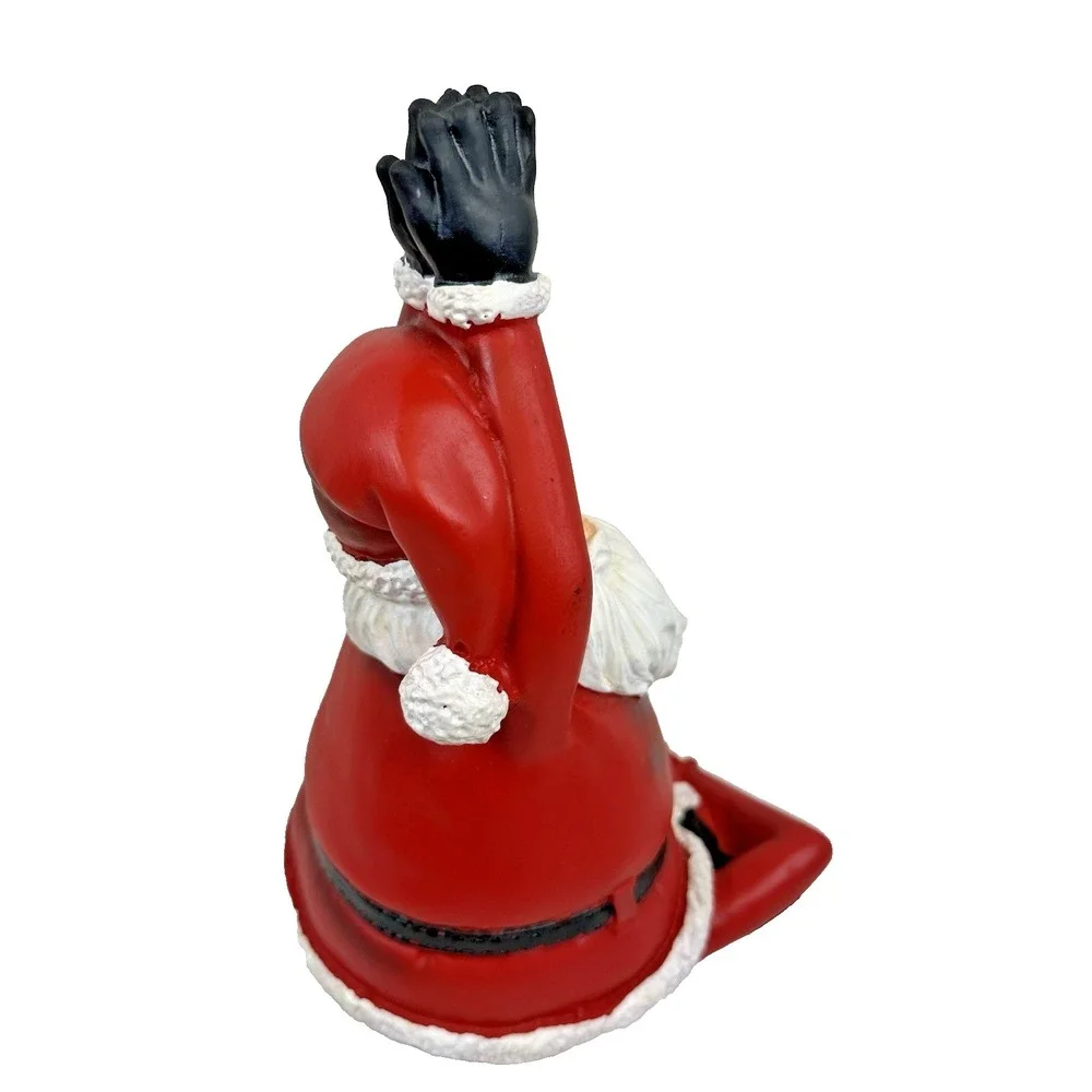 Santa Claus Yoga Sitting Pose Resin Figurine Christmas Holiday Decor